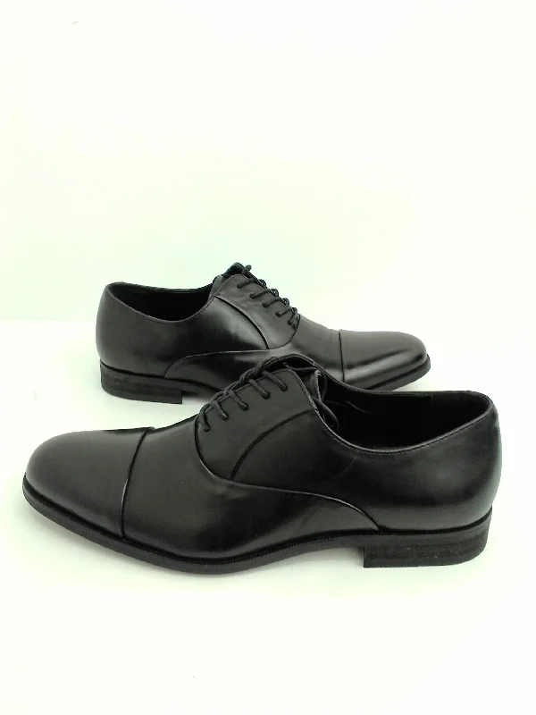 leather dress shoes with polished finish for men-Kenneth Cole Reaction Men's Black Leather, Lace up Size 10