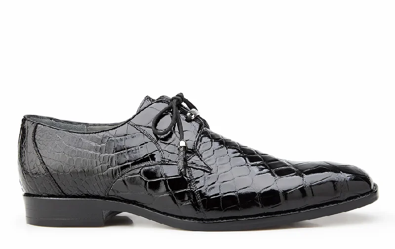 brown formal shoes for office professionals-Belvedere Shoes Lago - Black