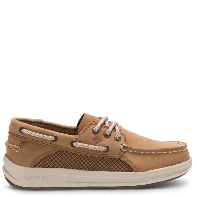 sleek brown leather shoes with polished finish-KIDS' GAMEFISH *FINAL SALE