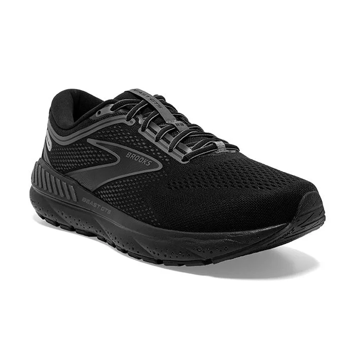 high-end formal shoes with cushioned footbed-Mens Brooks Running Beast GTS 23 in Black/Gunmetal