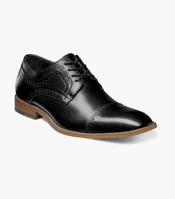 brown leather formal shoes for professional events-Stacy Adams DICKINSON  Cap Toe Oxford