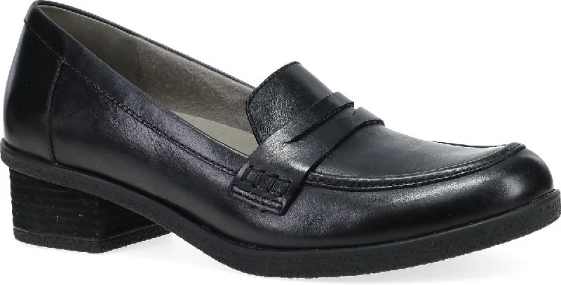 comfortable formal shoes for office professionals with padded insole-DANSKO DANICA BLACK WATERPROOF