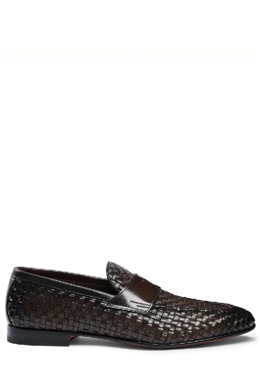 formal shoes with modern design for office wear-Gwendal Woven Loafers