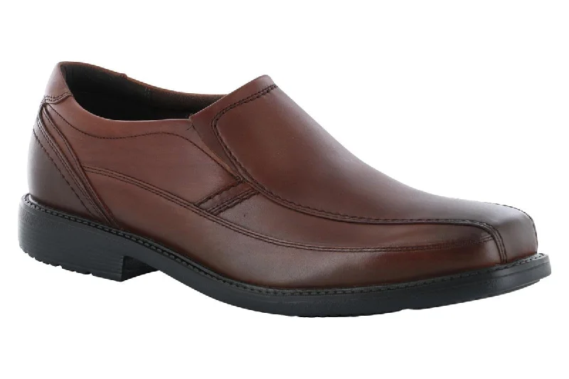 comfortable office shoes for formal occasions-Rockport Style Leader 2 Bike Toe Slip-On Brown