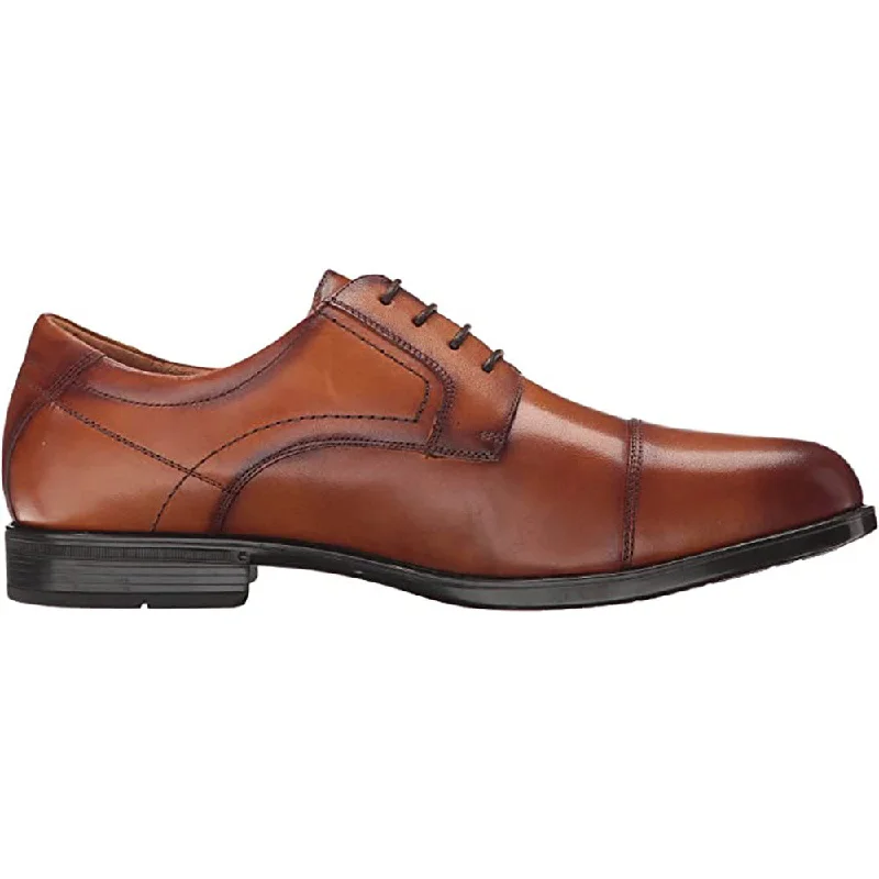 elegant formal shoes for business meetings-Florsheim Midtown Cap Toe Oxford Cognac