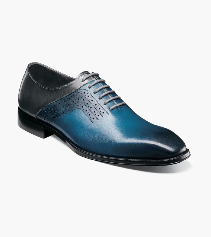 brown oxford shoes with cushioned insole-Stacy Adams HALLOWAY  Plain Toe Oxford - Navy