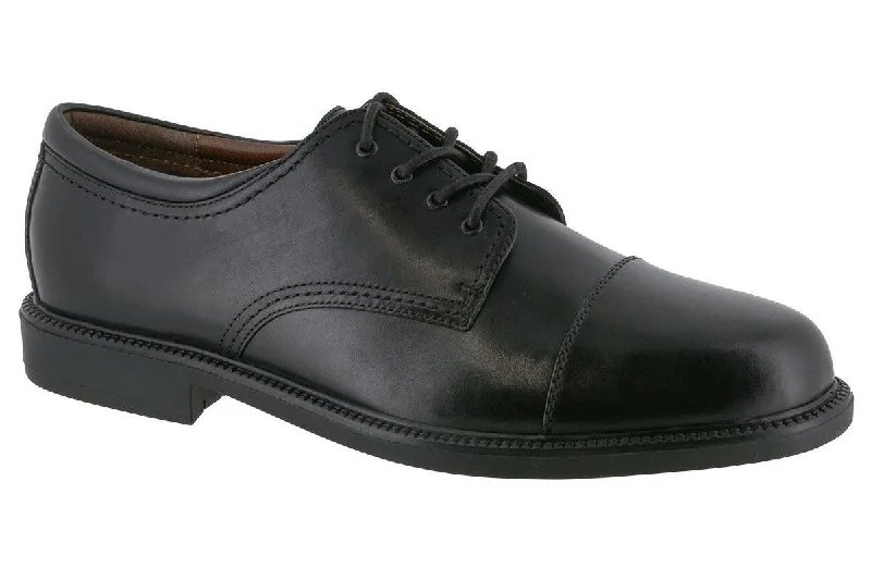 comfortable leather oxford shoes for weddings-Dockers Gordon Cap Toe Oxford Black