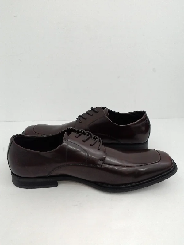 men’s brown oxford shoes with cushioned sole-Kenneth Cole Reaction Men's Settle Moc-Toe Oxfords, Brown Size 10.5 M