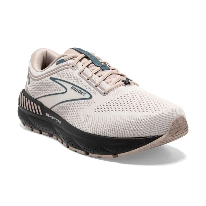 comfortable leather oxford shoes for weddings-Mens Brooks Running Beast GTS 23 in Chateau Grey/White Sand