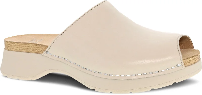 slip-on leather shoes with cushioned padding for men-DANSKO RAVYN IVORY - FINAL SALE