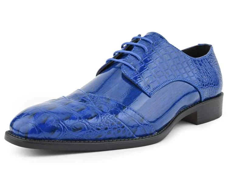 classic leather shoes with cushioned insole-Bandit Royal Blue