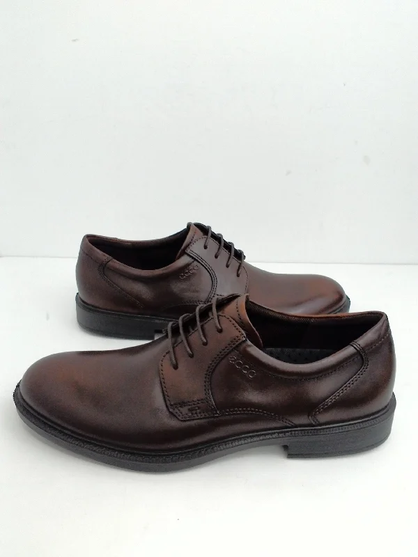 comfortable leather shoes for weddings-Ecco Men's  Plain-Toe Oxfords , Leather, Dark Brown, Size 13 M (47)