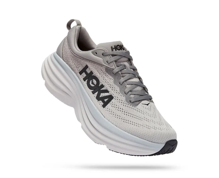 classic black leather dress shoes for business-Mens Hoka Bondi 8 in Sharkskin/Harbor Mist