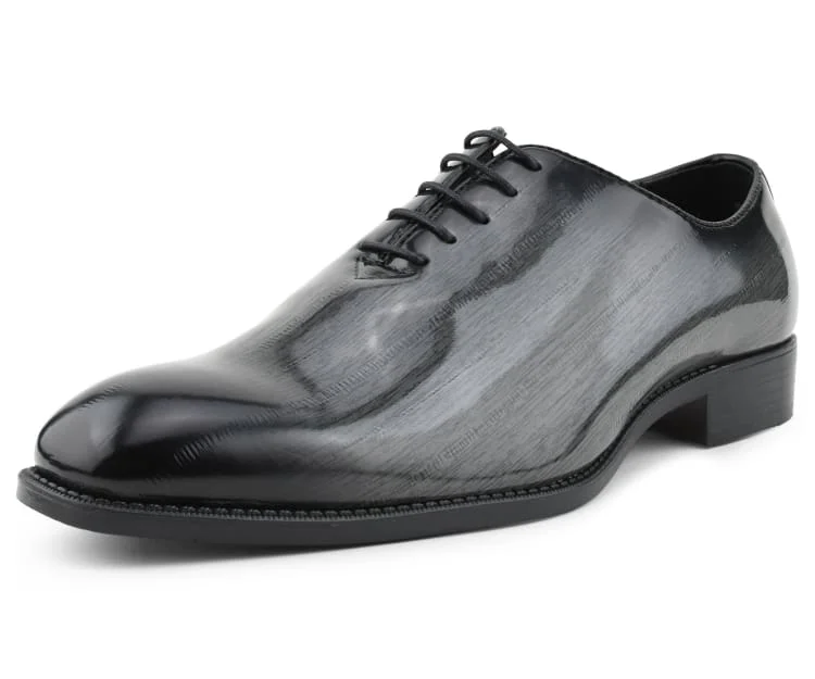 stylish formal shoes with rubber heel for men-Brayden Grey