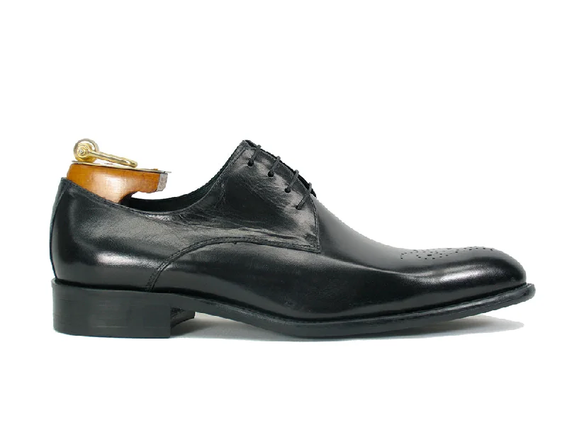 slip-on oxford shoes for formal occasions-Carrucci KS479-04 Signature Lace-up Oxford - Black