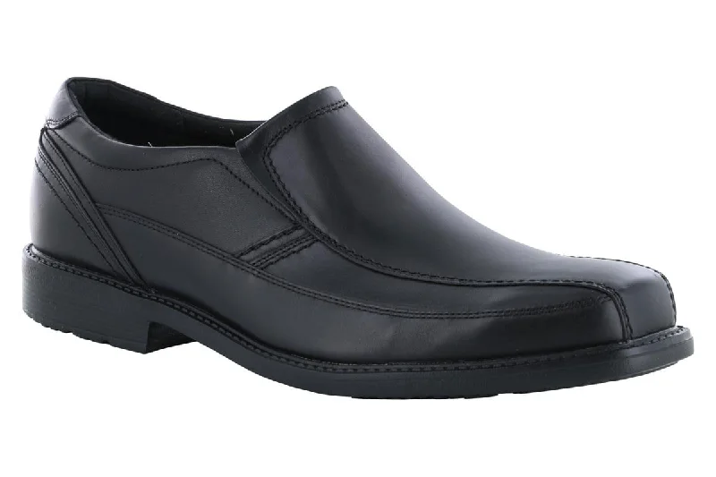 sleek black dress shoes for business events-Rockport Style Leader 2 Bike Toe Slip-On Black