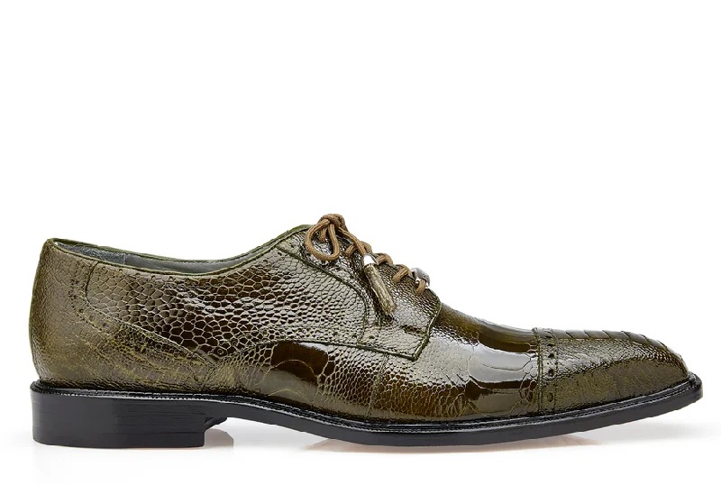 classic brown leather oxford shoes for men-Belvedere Shoes Batta - Olive