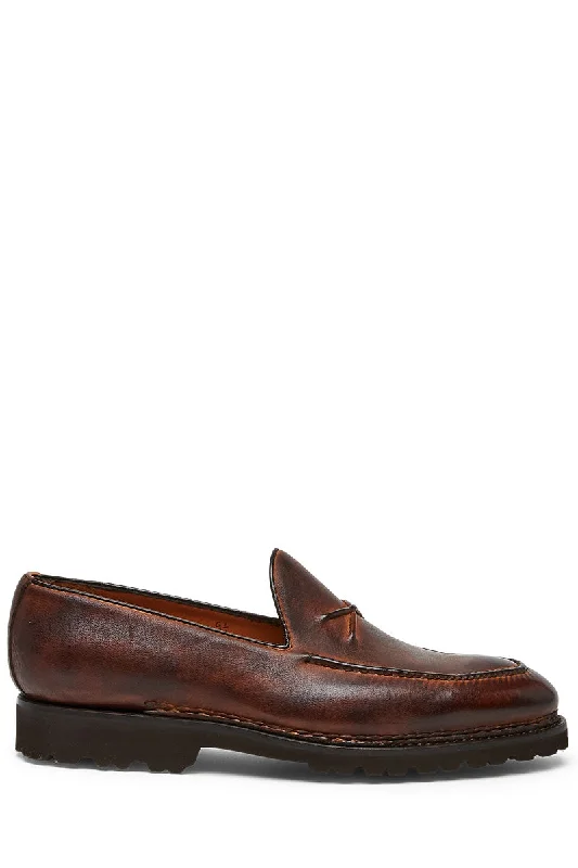 oxford shoes with leather finish for business men-De Bustis Loafers