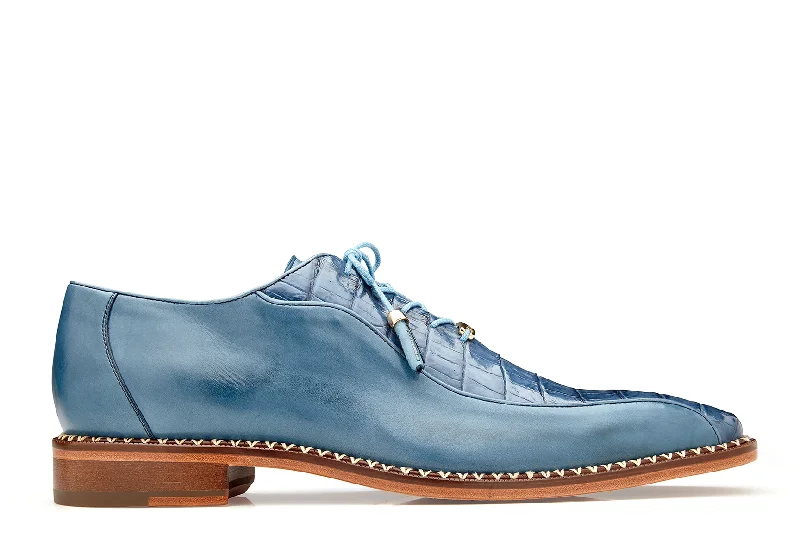 formal shoes with modern design for office wear-Belvedere Shoes Gabriele - Ant. Blue Jean