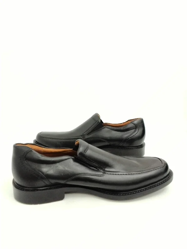 men’s leather shoes with smooth leather upper-Johnson & Murphy Men's Black Leather Tabor Loafers Size 9 M