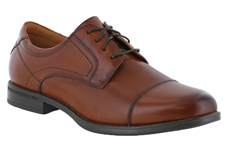 slip-on leather formal shoes with stylish look-Florsheim Midtown Cap Toe Oxford Cognac