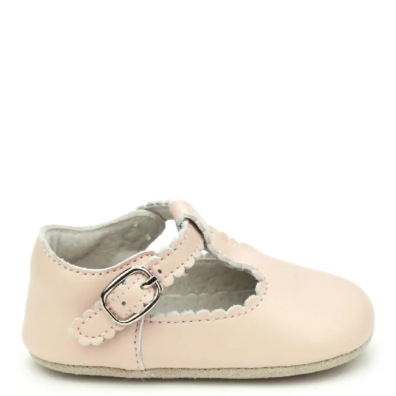 stylish brown leather shoes with soft leather lining-BABY ELODIE