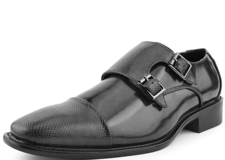 classic black leather dress shoes for business-Bancroft Black