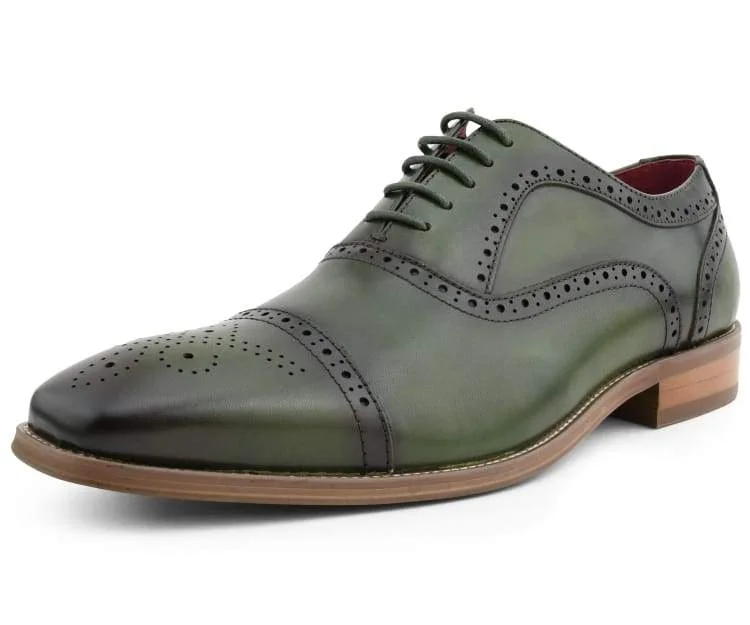 comfortable formal shoes with modern style-AG114 Green