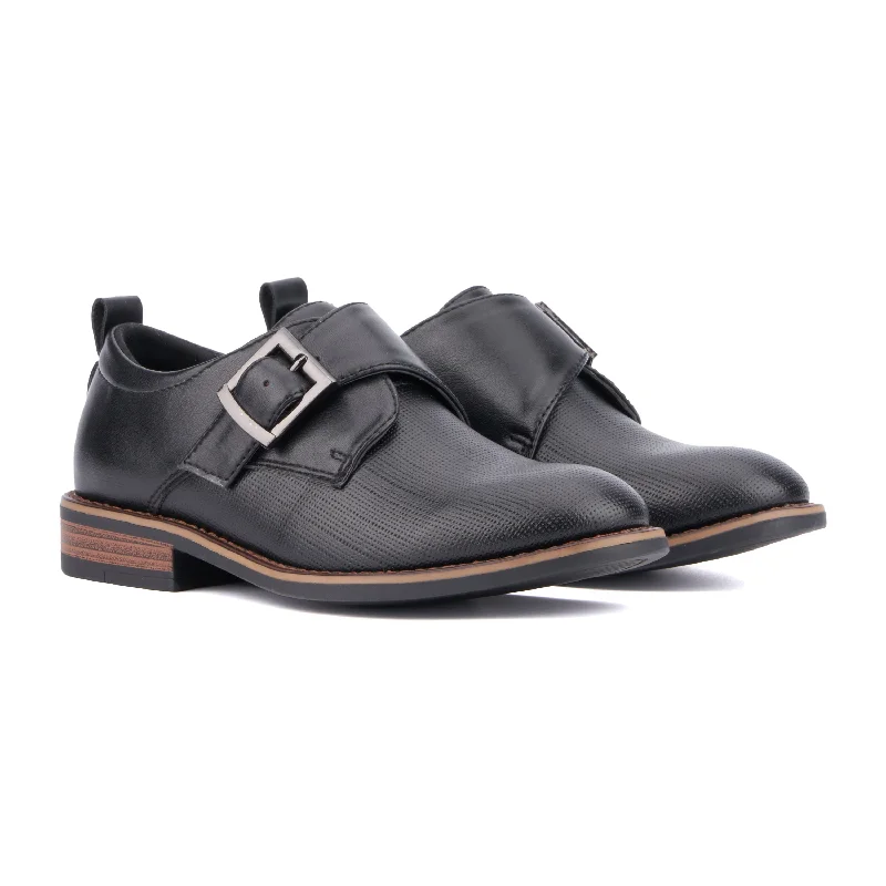 men’s leather oxford shoes with lace-up design-Boy's Joey Monk Straps