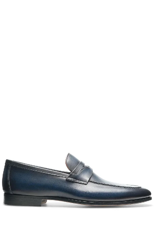 slip-on leather formal shoes with cushioned insole-Sasso Loafers