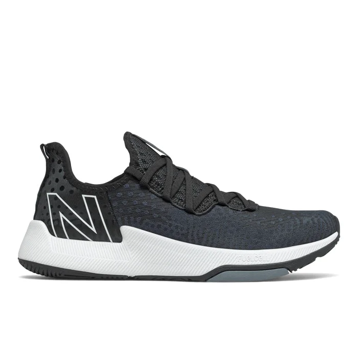 leather oxford shoes for weddings and office wear-Mens New Balance FuelCell Trainer Black With Outerspace