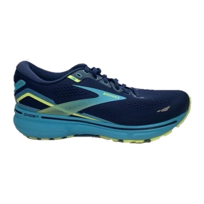 stylish formal shoes with rubber heel for men-Mens Brooks Running Ghost 15 in Navy/Blue/Green