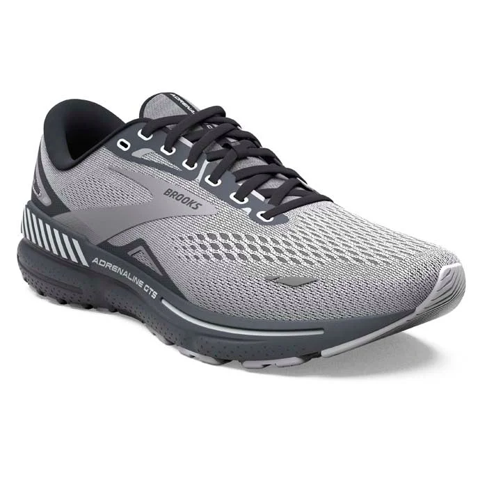 men’s oxford shoes for formal business events-Mens Brooks Running Adrenaline GTS 23 in Oyster/Ebony/Alloy