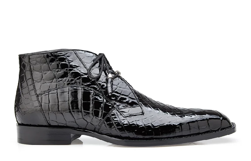 best formal leather shoes for office wear-Belvedere Shoes Stefano - Black