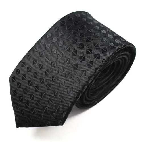 Men's tie with contemporary stripes for casual wear-Classy Men Black Luxury Silk Narrow Tie