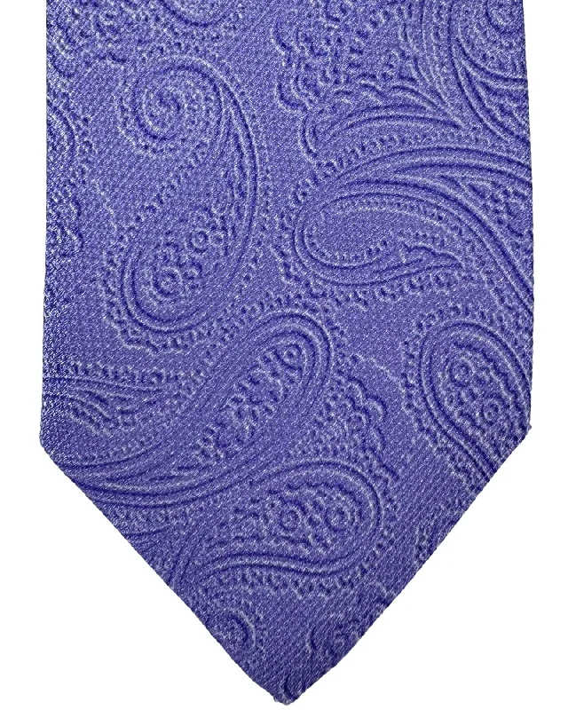 Stylish men's tie for creative professionals-Cesare Attolini Silk Tie Lilac-Purple Paisley SALE