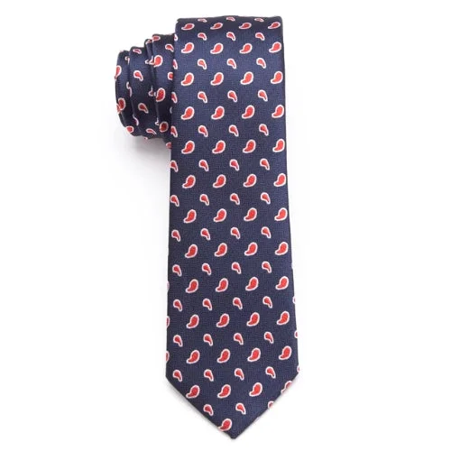 Men's tie for business casual office wear-Classy Men Chili Pattern Skinny Tie