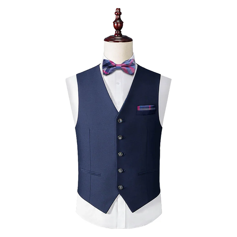 Stylish men's tie with unique color combinations-DiBanGu Kids Bow Tie Navy Blue Red Plaid Silk Pre-Bow Tie Hanky Set