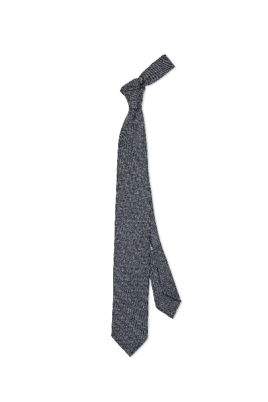 Men's tie with solid patterns for modern business attire-Drake's Blue/Grey Cashmere Woven Tie