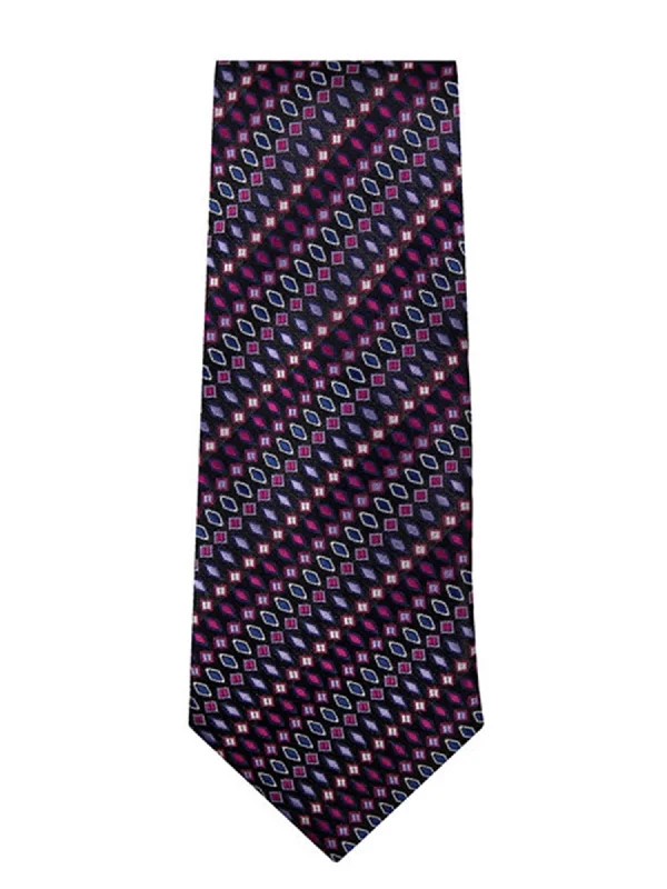 Men's tie with a sophisticated texture for high-end meetings-Marquis Men's Multi Color Checks Neck Tie & Hanky Set TH101-017