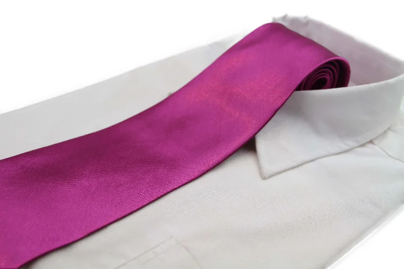 Men's tie for a trendy office outfit-Mens Burgundy Classic 10cm Plain Neck Tie