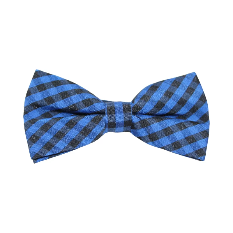 Stylish men's tie with sleek finish for modern work attire-Mens Checkered Patterned Bow Tie