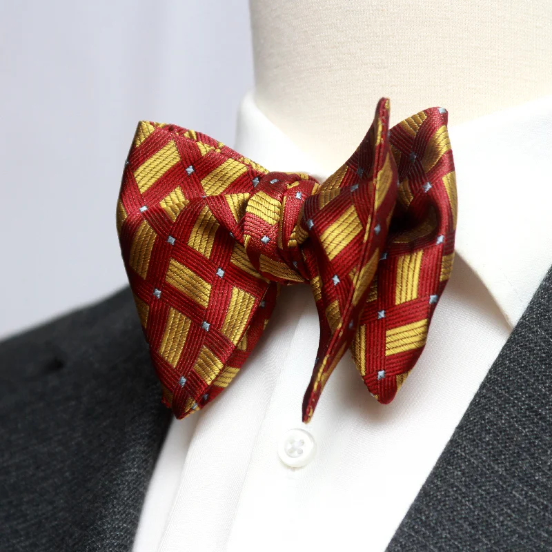 Men's tie with modern art-inspired design for work-Men's Large Silk Bow Tie