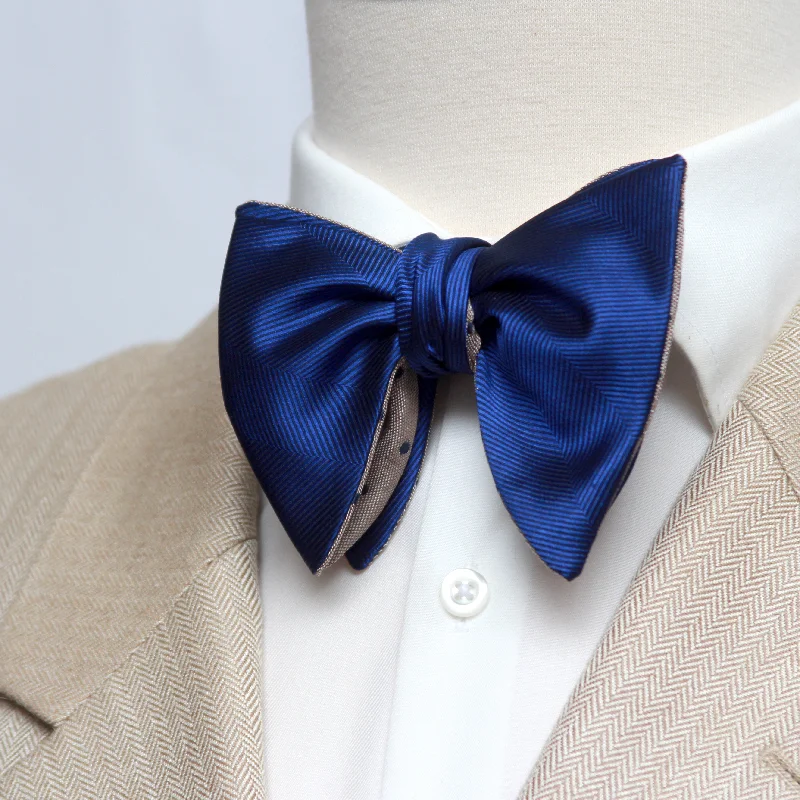 Men's tie with luxurious fabric for a sleek look-Men's Large Silk Bow Tie