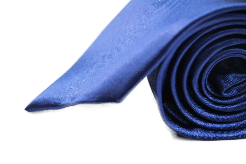 Best men's tie for casual office meetings-Mens Navy 8cm Plain Neck Tie