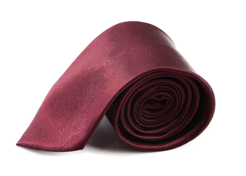 Men's tie with luxurious fabric for a sleek look-Mens Plum 8cm Plain Neck Tie