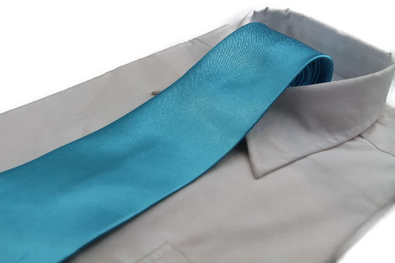 Stylish men's tie for professional gatherings-Mens Sky Blue Classic 10cm Plain Neck Tie