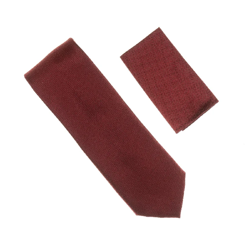 Men's tie with vibrant floral accents for formal gatherings-Maroon  Pin Dot Silk Necktie With Matching Pocket Square