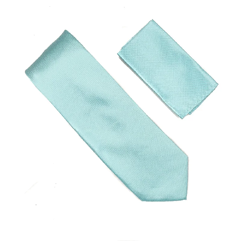 Designer men's tie with minimalistic print for high-end wear-Sea Foam Green Pin Dot Silk Necktie With Matching Pocket Square