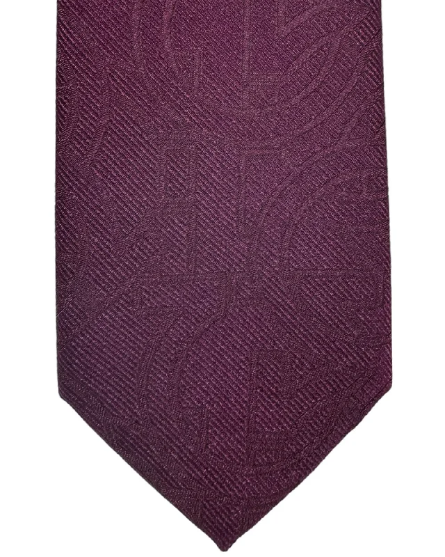 Men's tie for high-end office meetings-Salvatore Ferragamo Tie Purple Oversized Gancini - Narrow Necktie SALE